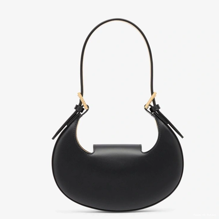 Cheap HOT Calf Bag Cookie Black Hobo Leather Mini In Fendi 0712
